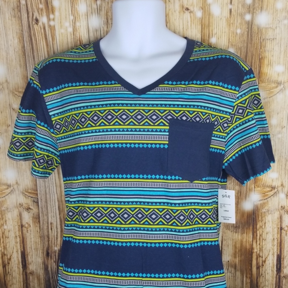 SGR geometric bright patterned summer t shirt